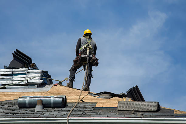 Professional Gutter Installation technician working in Brush Creek, TN